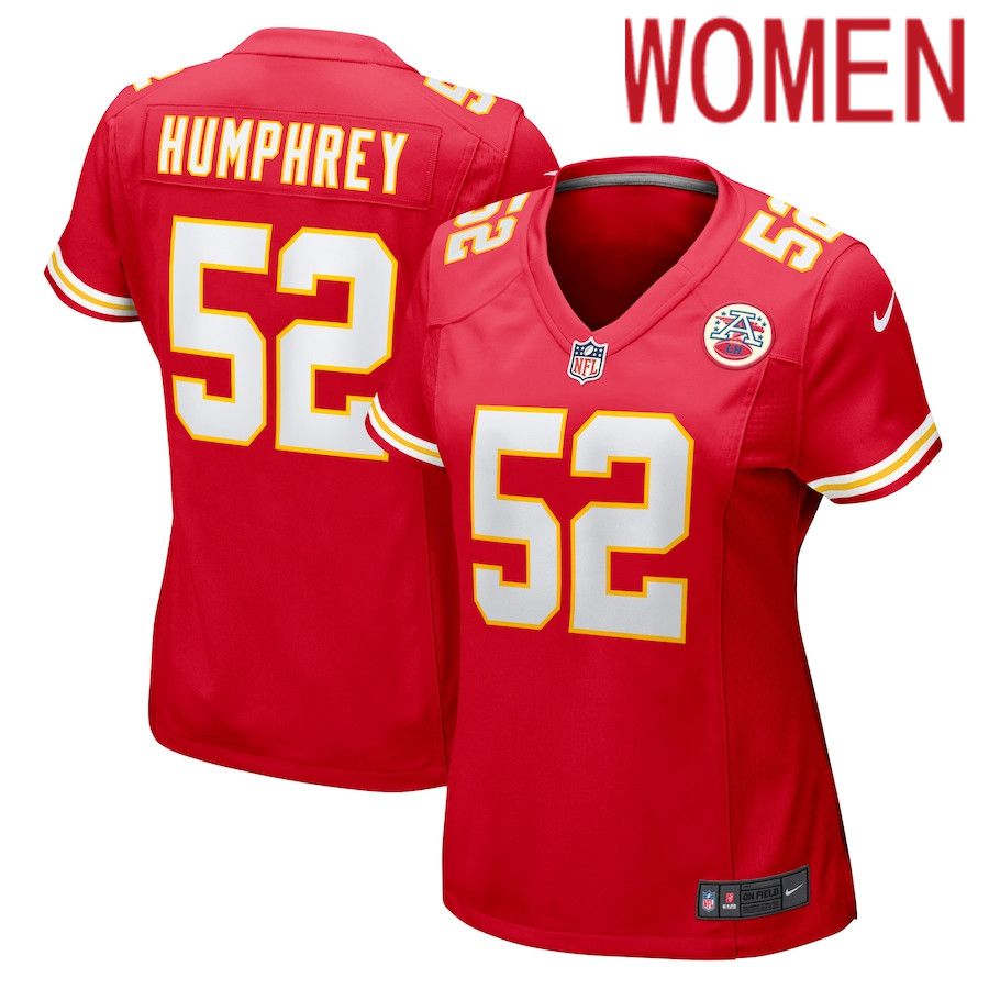 Women Kansas City Chiefs #52 Creed Humphrey Nike Red Game NFL Jersey->women nfl jersey->Women Jersey